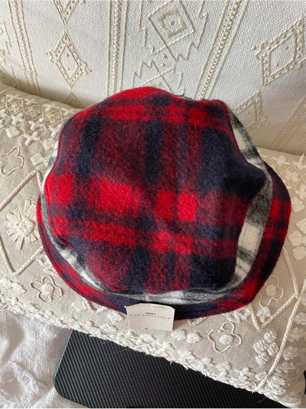 NWT San Diego Hat Company Anita Bucket Hat Plaid Wool Blend O/S - Picture 7 of 7